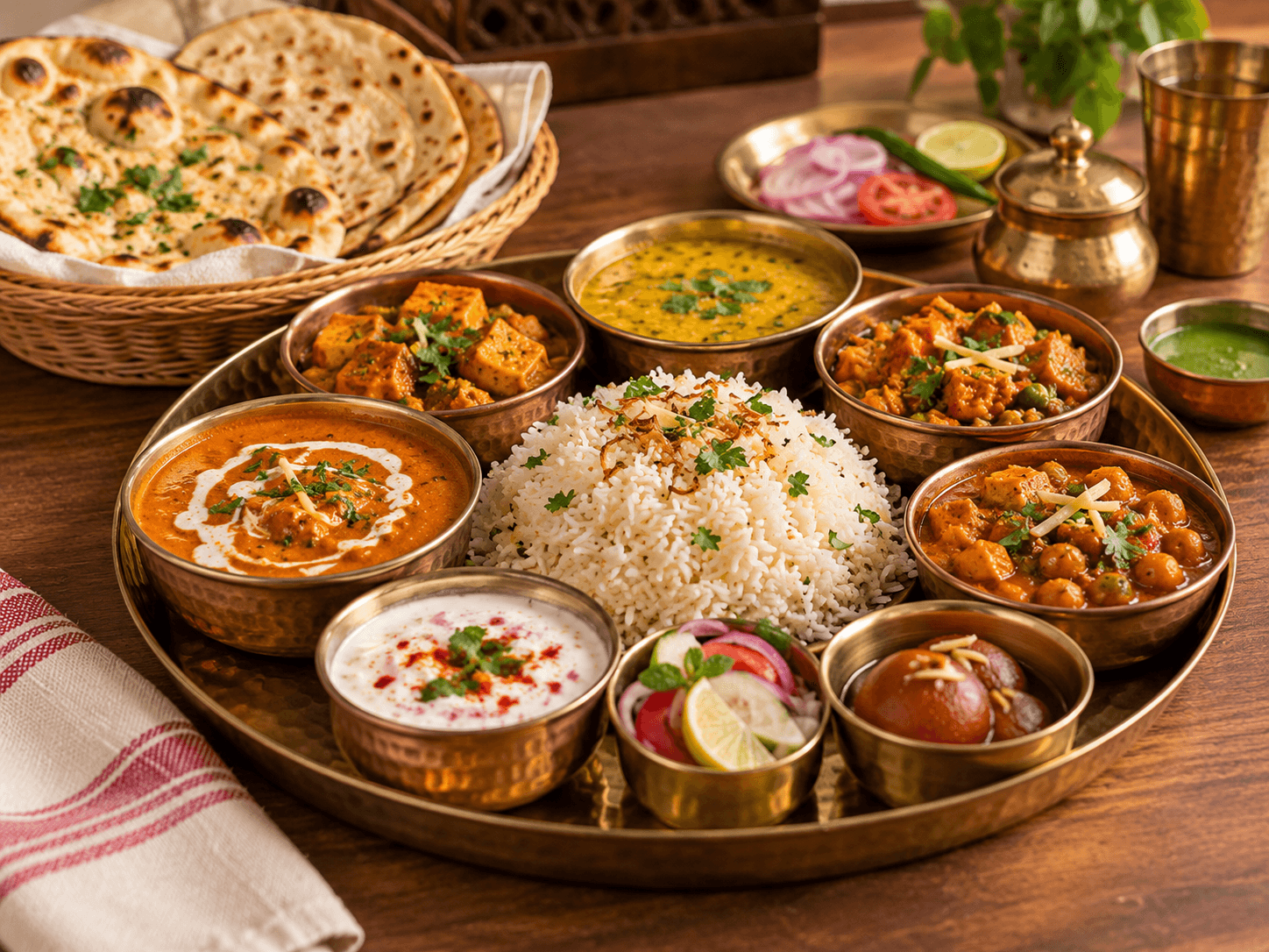 Green Chillyz rich North Indian catering buffet and banquet spread