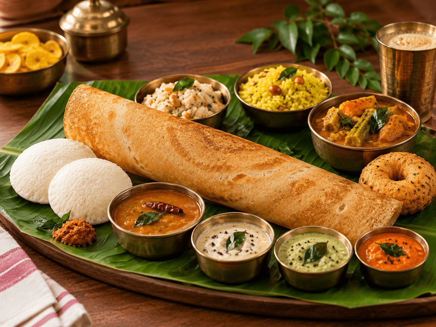 Green Chillyz live South Indian food counter and culinary presentation