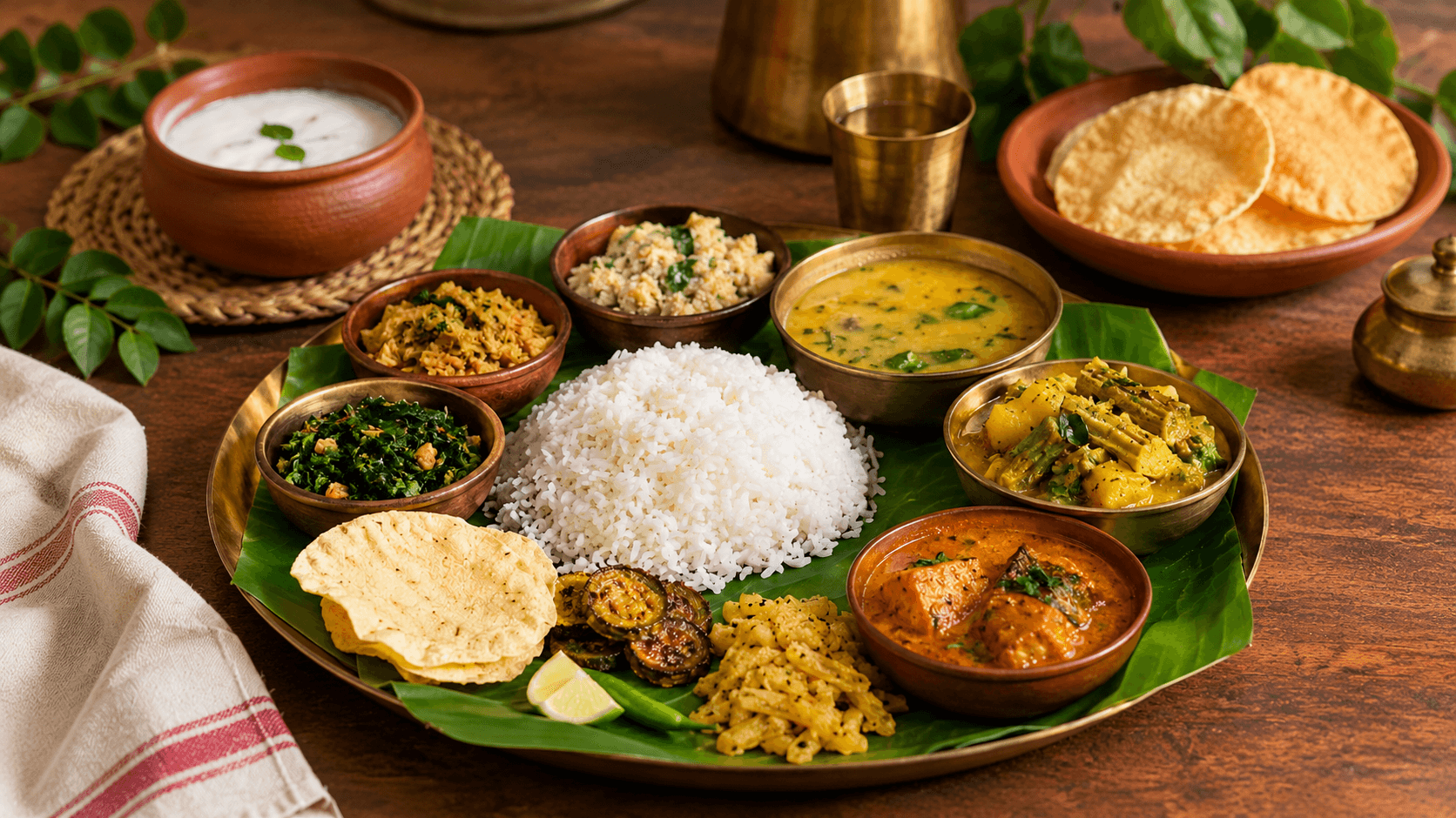 Green Chillyz authentic Odia celebration banquet and dining spread